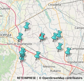 Mappa Via Levà, 36043 Camisano Vicentino VI, Italia (7.63273)