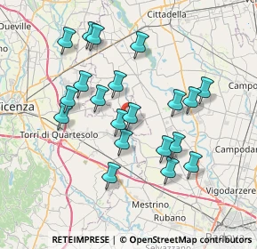 Mappa Via Levà, 36043 Camisano Vicentino VI, Italia (6.9165)