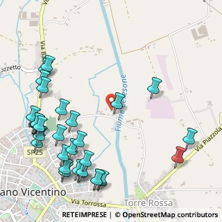 Mappa Via Levà, 36043 Camisano Vicentino VI, Italia (0.699)