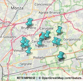 Mappa Via N.Torriani, 20063 Cernusco sul Naviglio MI, Italia (3.07529)