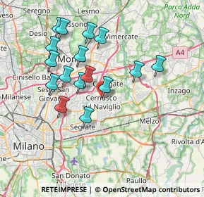 Mappa Via N.Torriani, 20063 Cernusco sul Naviglio MI, Italia (6.96313)