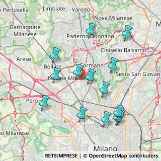 Mappa Via Giacomo Puccini, 20026 Novate Milanese MI, Italia (3.98923)