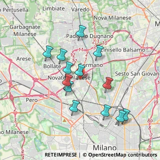 Mappa Via Giacomo Puccini, 20026 Novate Milanese MI, Italia (3.45)