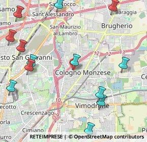 Mappa Via Cavallotti ang. Viale Umbria, 20093 Cologno Monzese MI, Italia (2.81154)