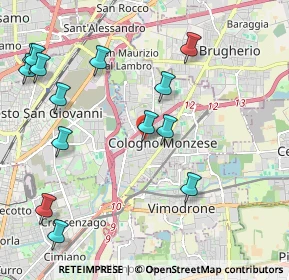 Mappa Via Cavallotti ang. Viale Umbria, 20093 Cologno Monzese MI, Italia (2.45571)