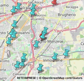 Mappa Via Cavallotti ang. Viale Umbria, 20093 Cologno Monzese MI, Italia (2.48)
