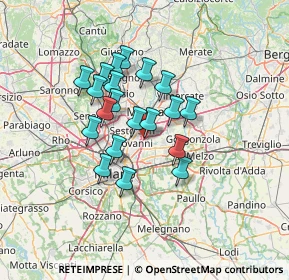 Mappa Via Cavallotti ang. Viale Umbria, 20093 Cologno Monzese MI, Italia (10.417)