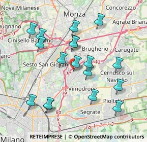 Mappa Via Cavallotti ang. Viale Umbria, 20093 Cologno Monzese MI, Italia (3.83833)