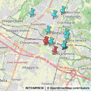 Mappa Via San Giovanni Bosco, 25125 Brescia BS, Italia (1.69583)