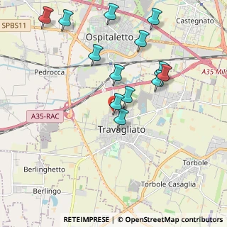 Mappa Via Fausto Zugno, 25039 Travagliato BS, Italia (2.07)