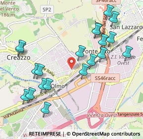 Mappa Via Ortigara, 36051 Creazzo VI, Italia (1.121)