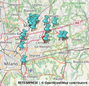 Mappa Via Vittorio Veneto, 20063 Cernusco sul Naviglio MI, Italia (6.646)