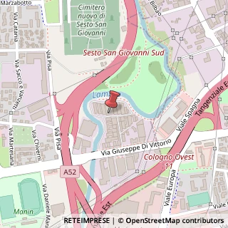 Mappa Via Giuseppe Di Vittorio, 307, 20099 Sesto San Giovanni, Milano (Lombardia)