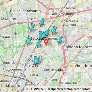 Mappa Viale Thomas Alva Edison, 20099 Sesto San Giovanni MI, Italia (1.36364)