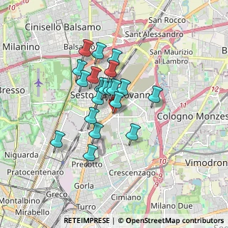 Mappa Viale Thomas Alva Edison, 20099 Sesto San Giovanni MI, Italia (1.2885)