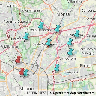 Mappa Viale Thomas Alva Edison, 20099 Sesto San Giovanni MI, Italia (4.43364)