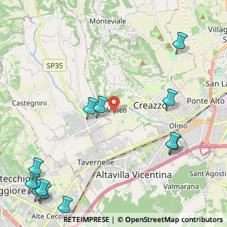 Mappa Via Valchiampo, 36051 Creazzo VI, Italia (3.1925)