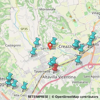 Mappa Via Valchiampo, 36051 Creazzo VI, Italia (2.68313)