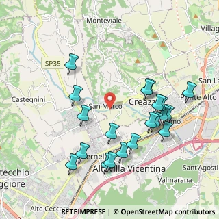 Mappa Via Valchiampo, 36051 Creazzo VI, Italia (2.039)