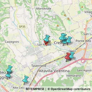 Mappa Via Valchiampo, 36051 Creazzo VI, Italia (2.30583)