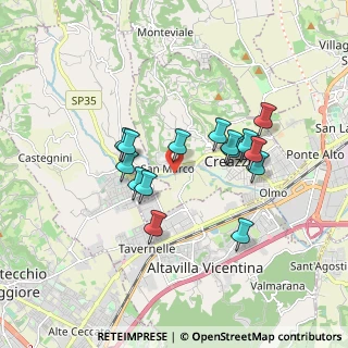 Mappa Via Valchiampo, 36051 Creazzo VI, Italia (1.48933)