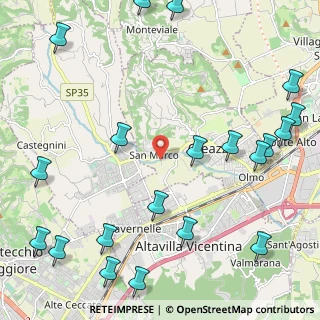 Mappa Via Valchiampo, 36051 Creazzo VI, Italia (3.0685)