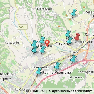 Mappa Via Valchiampo, 36051 Creazzo VI, Italia (2.01909)