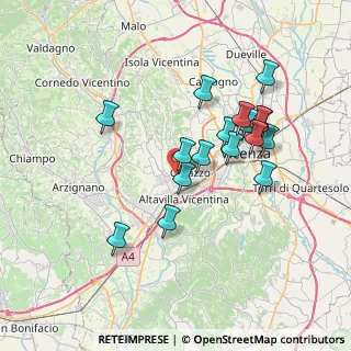 Mappa Via Valchiampo, 36051 Creazzo VI, Italia (6.67471)