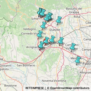 Mappa Via Valchiampo, 36051 Creazzo VI, Italia (14.98111)