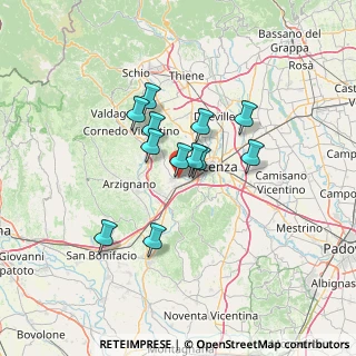 Mappa Via Valchiampo, 36051 Creazzo VI, Italia (9.93083)