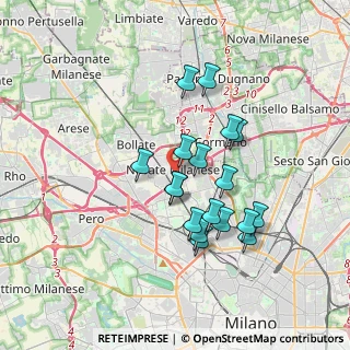 Mappa Via Giovanni Verga, 20026 Novate Milanese MI, Italia (3.07833)