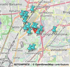 Mappa Via Volontari del Sangue, 20099 Sesto San Giovanni MI, Italia (1.44688)