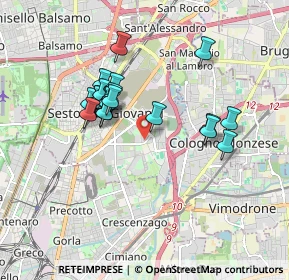 Mappa Via Volontari del Sangue, 20099 Sesto San Giovanni MI, Italia (1.527)