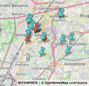 Mappa Via Volontari del Sangue, 20099 Sesto San Giovanni MI, Italia (1.64526)