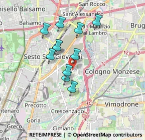 Mappa Via Volontari del Sangue, 20099 Sesto San Giovanni MI, Italia (1.43273)