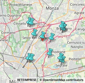 Mappa Via Volontari del Sangue, 20099 Sesto San Giovanni MI, Italia (3.45538)