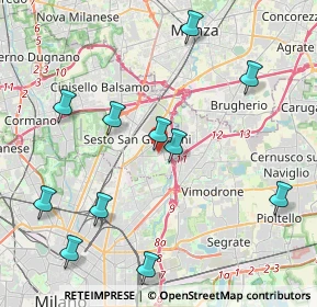 Mappa Via Volontari del Sangue, 20099 Sesto San Giovanni MI, Italia (4.63909)