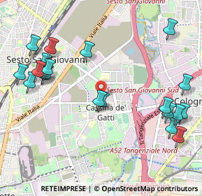 Mappa Via Volontari del Sangue, 20099 Sesto San Giovanni MI, Italia (1.2645)