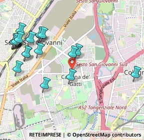 Mappa Via Volontari del Sangue, 20099 Sesto San Giovanni MI, Italia (1.261)