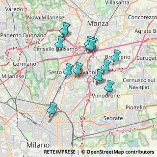 Mappa Via delle Industrie, 20099 Bernareggio MB, Italia (3.13)