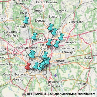 Mappa Via delle Industrie, 20099 Bernareggio MB, Italia (6.69647)