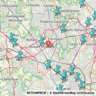 Mappa Via Vincenzo Bellini, 20026 Novate Milanese MI, Italia (6.6295)
