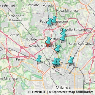 Mappa Via Vincenzo Bellini, 20026 Novate Milanese MI, Italia (3.26182)