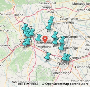 Mappa Via Badia, 36043 Camisano Vicentino VI, Italia (12.01889)