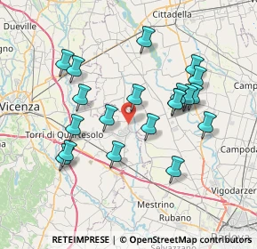 Mappa Via Badia, 36043 Camisano Vicentino VI, Italia (6.9845)