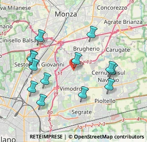 Mappa Via Generale dalla Chiesa, 20093 Cologno Monzese MI, Italia (3.99385)