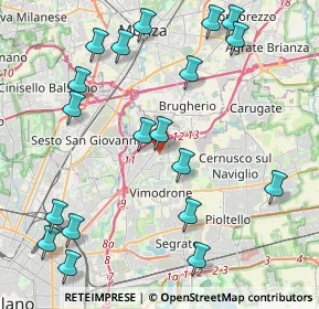 Mappa Via Generale dalla Chiesa, 20093 Cologno Monzese MI, Italia (4.97421)