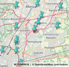 Mappa Via Generale dalla Chiesa, 20093 Cologno Monzese MI, Italia (6.5015)