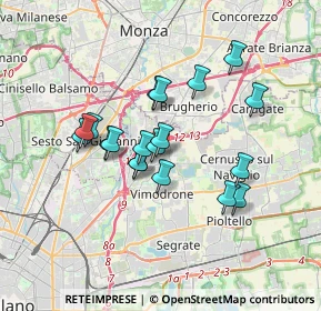 Mappa Via Generale dalla Chiesa, 20093 Cologno Monzese MI, Italia (2.84474)