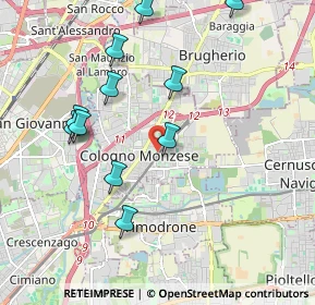 Mappa Via Generale dalla Chiesa, 20093 Cologno Monzese MI, Italia (2.06545)